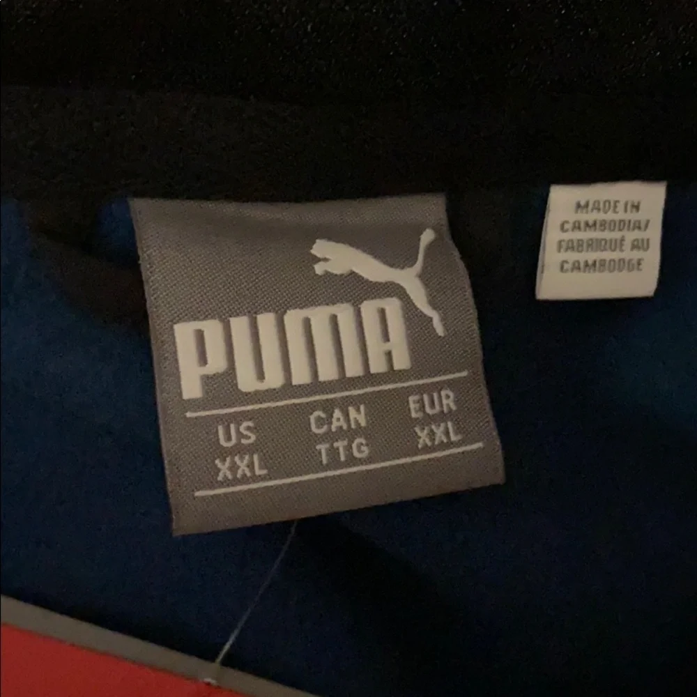 NWT Puma half zip blue & black sweater size: XXL